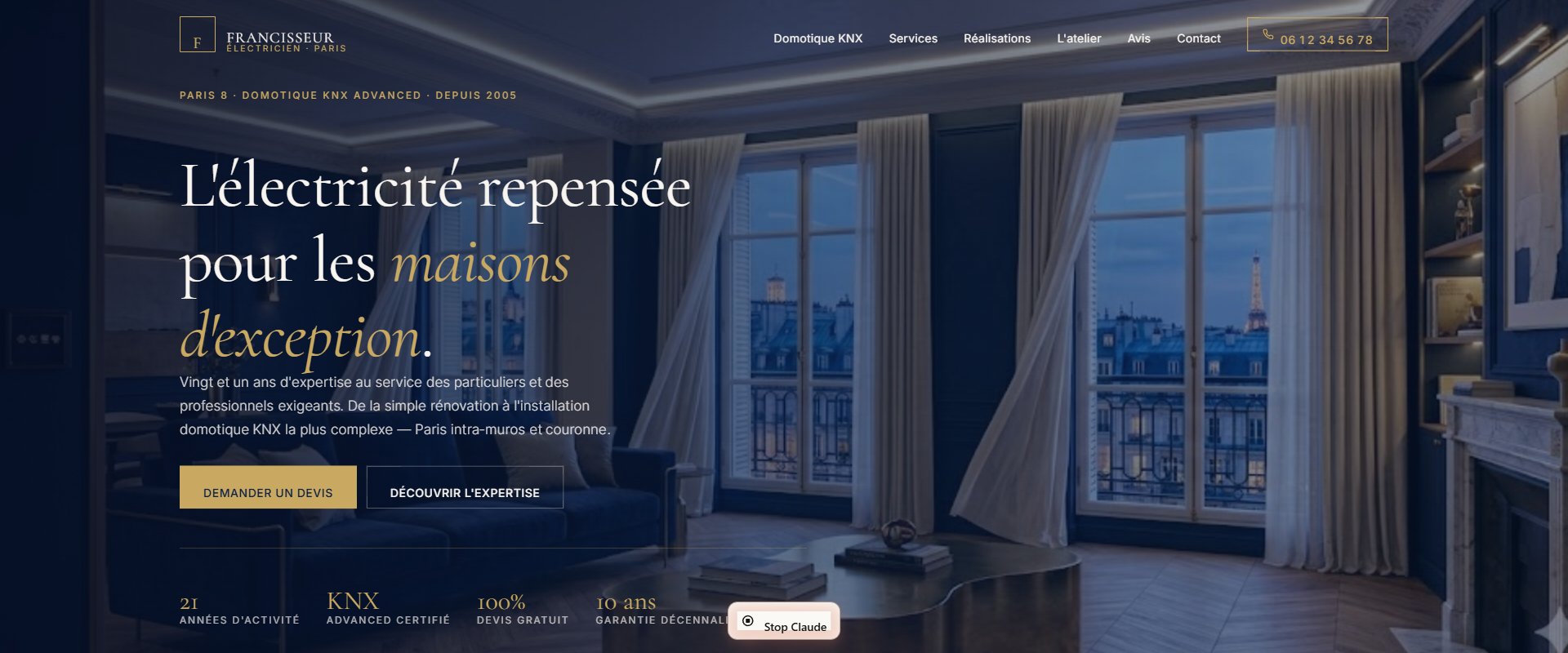 Maquette type — domotique Paris