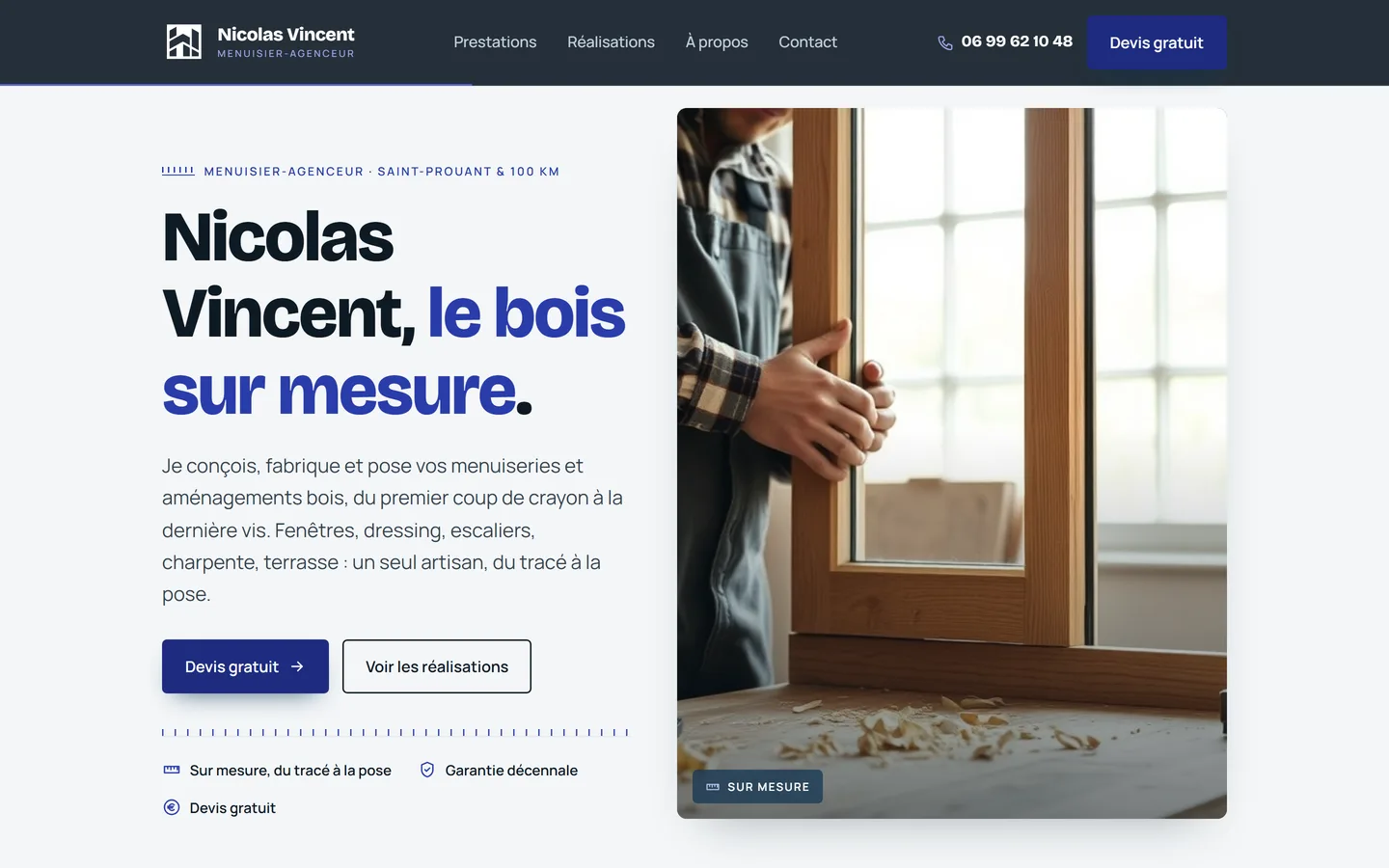Site menuiserie