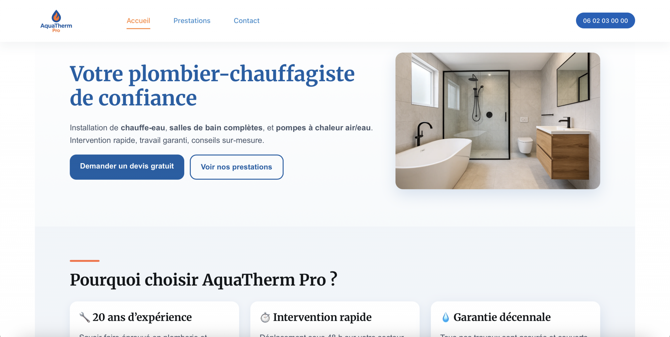 Aperçu Site Showroom